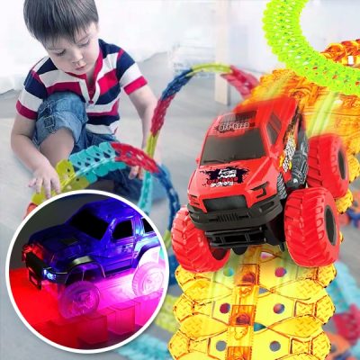 Pista luminosa con coche | LUMITRACK